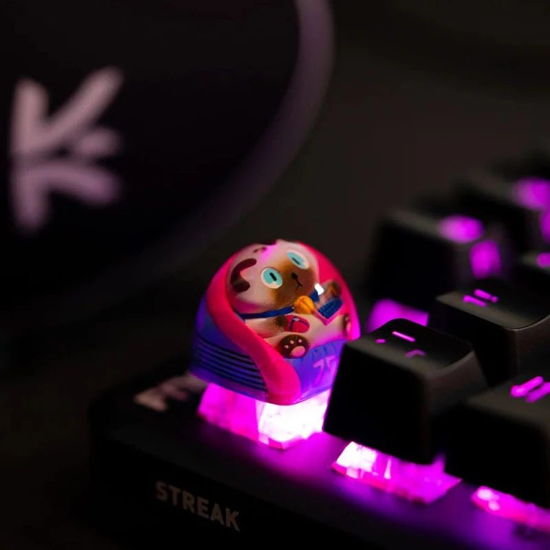 Keycap-set Triton Fnatic Artisan Loeya — blauw