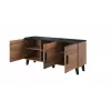 Cama sideboard LOTTA 150 3D wotan eiken + mat zwart