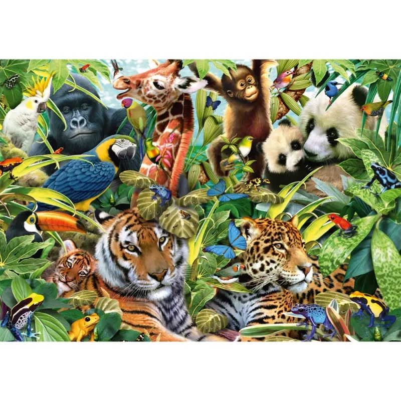 Schmidt Spiele 57385 Kunterbunte Tierwelt puzzel, 1500 stukjes, dieren, vanaf 12 jaar