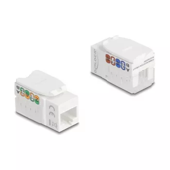 Delock 90720 Keystone-module RJ45 naar LSA Cat.6A UTP, 90 graden, gereedschapsvrij