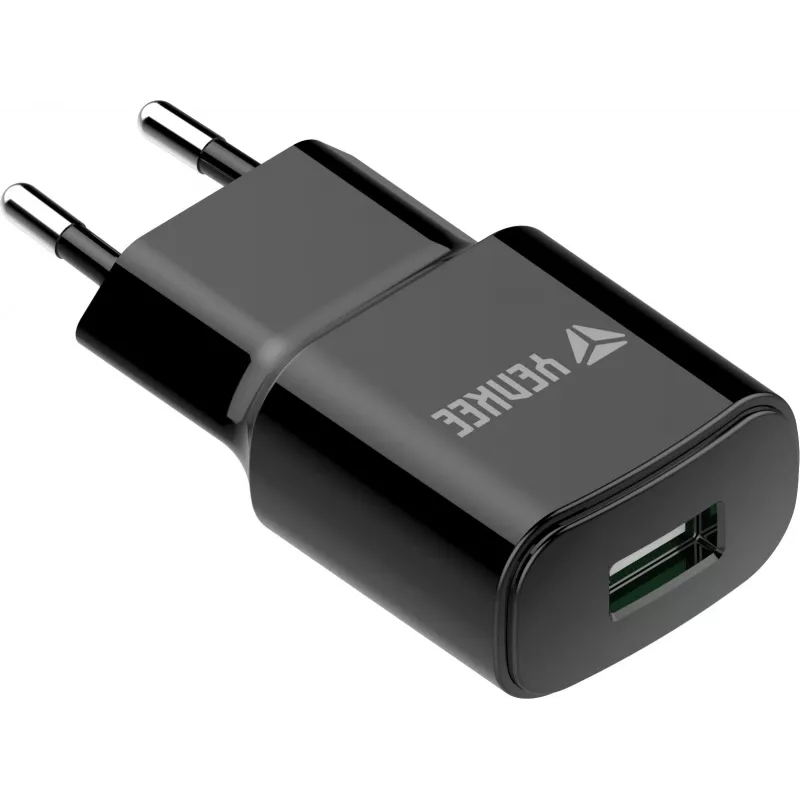 Net-USB-A-oplader YENKEE YAC 2013BK — 12 W, 2,4 A uitgang