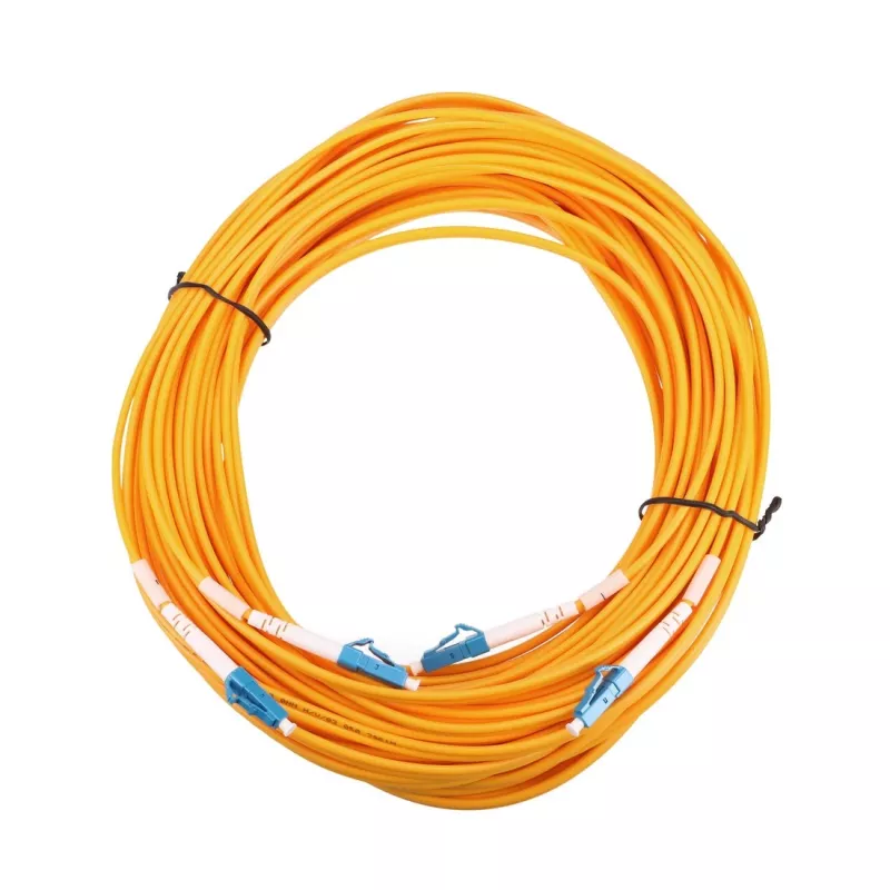 Glasvezel-patchkabel Extralink EX.2862 LC–LC 0,5 m G.652D FTTH geel full-duplex