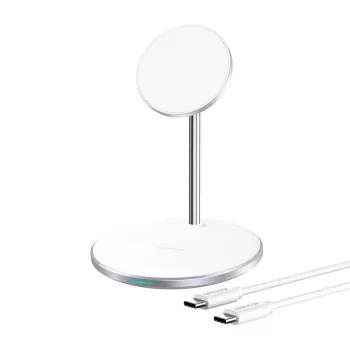 Draadloze oplader Choetech T581-F met standaard (wit)