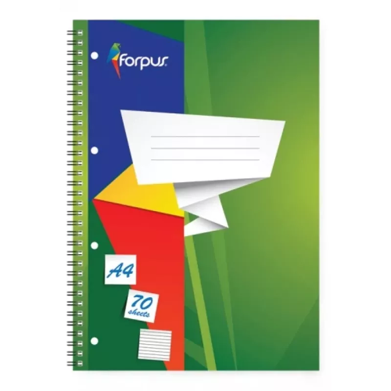 Spiraalschrift Forpus, A4/70, gelinieerd, softcover 0722-022