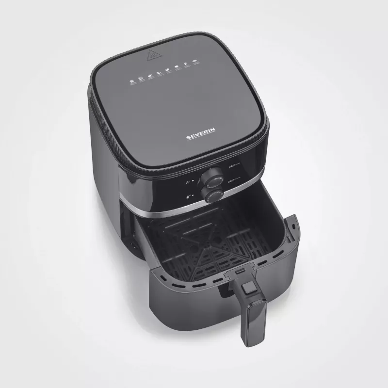 Heteluchtfriteuse Severin FR 2452 4,3 L 1500 W zwart zilver