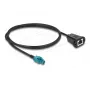 Coaxkabel DELOCK 90700 – 1 m, HSD Z naar RJ-45, zwart/blauw