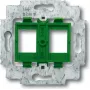 BUSCH JAEGER 1753-0-8048 - 2 x RJ-45 - groen - metaal - kunststof