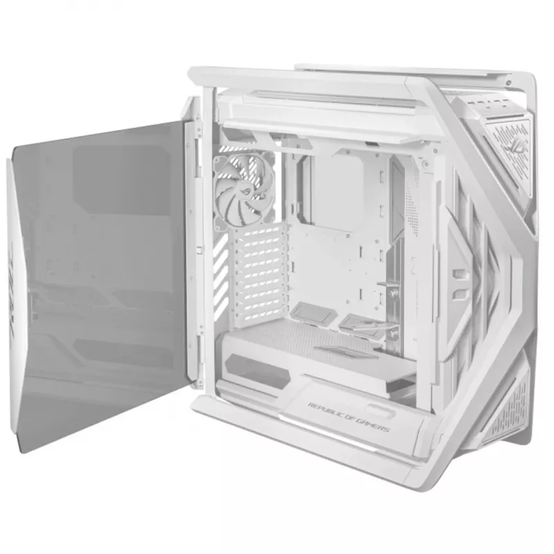 ASUS ROG GR701 Hyperion White, pc, wit, ATX, EATX, micro ATX, Mini-ITX, aluminium, multi, front