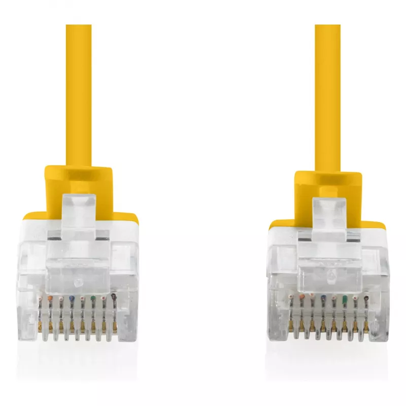 Patchkabel CAT6 U-UTP slank, DIGITUS, 0,3 m, geel, 10-pack