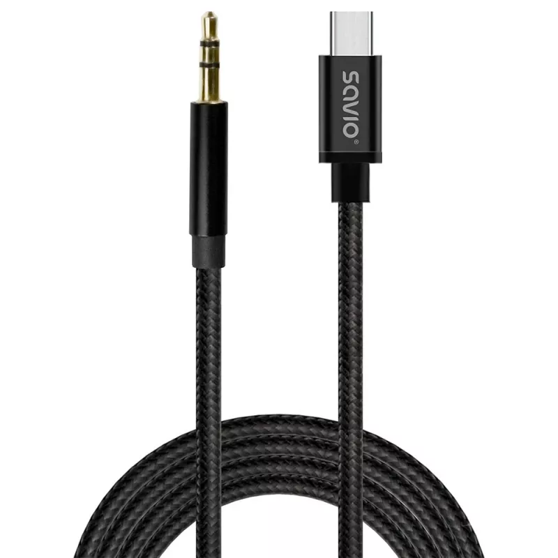 Audiokabel Savio CL-188 2 m zwart stekker op stekker