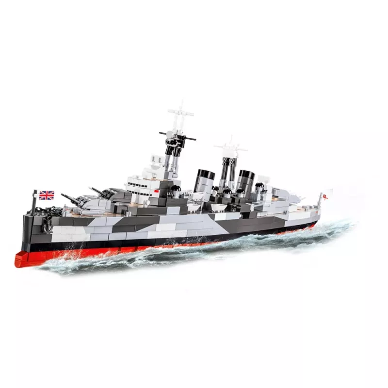 Constructiespeelgoed Cobi HMS Belfast model op schaal 1:300 COBI-4844, tentoonstellingsbouw van de historische lichte kruiser van de Royal Navy