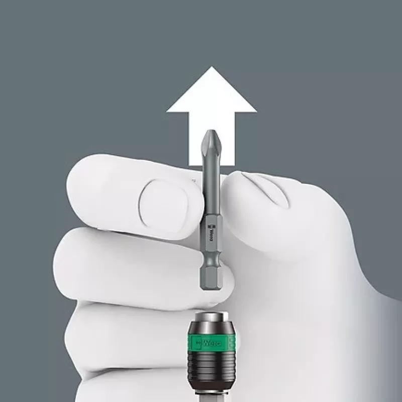 Wera 826 T Kraftform Turbo Bithouder-schroevendraaier met Rapidaptor, 1/4 inch