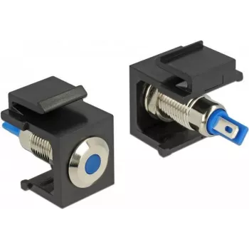 Delock 86461 Keystone-LED, blauw 6 V, zwart