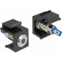 Delock 86461 Keystone-LED, blauw 6 V, zwart