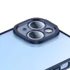 Beschermhoes en pantserglas-set Baseus voor iPhone 14 Plus – glitter transparant blauw