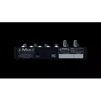 Mixer Mackie Mix8 — 8-kanaals compacte analoge mixer, 20–30000 Hz, 3800 Ω microfooningangsimpedantie, 198×244×53 mm