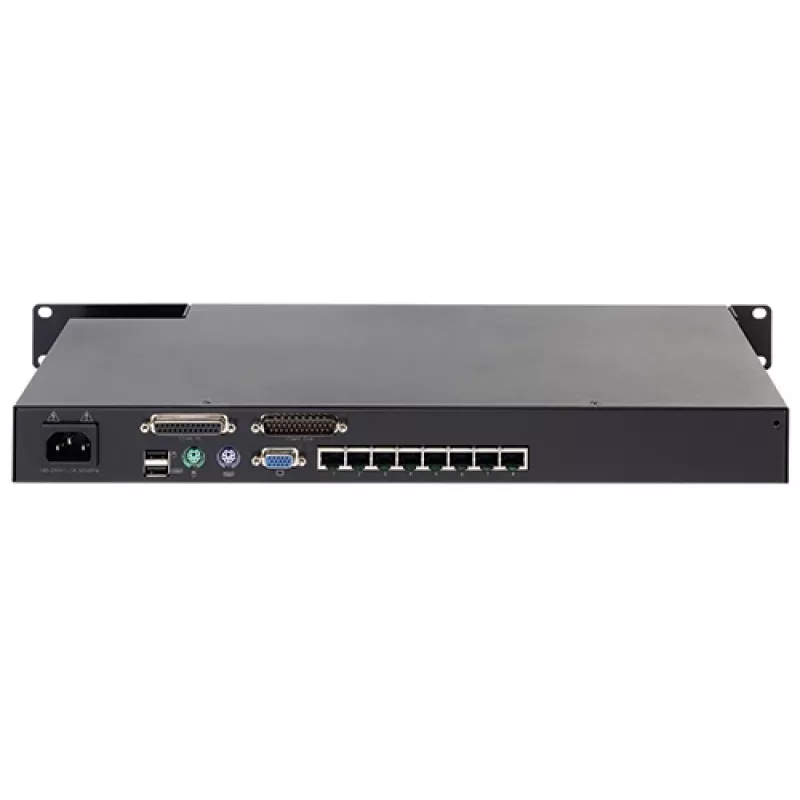 KVM-switch APC KVM0108A, 8-poorts PS/2 VGA, 1U rack, 1600x1200, zwart