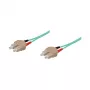 Patchkabel LWL duplex OM3 (multimode, 50/125) SC/SC, LSZH, omkeerbare polariteit, 0,5m, Good Connections®
