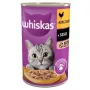 Whiskas natvoer voor katten 400 g – kipsmaak, volwassen katten, blik
