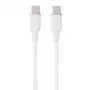 Siliconen kabel USB Type-C - Type-C, 100 W (wit, 2 m)