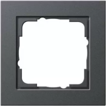Gira E2 021123 1-voudig frame, antraciet, thermoplast, schroefloos