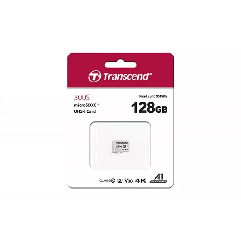 Flashgeheugen Transcend 128 GB MicroSDXC SD300S met adapter