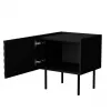 Nachtkastje Cama meble LUCCA, 2 stk., 47x40x52 cm, zwart, MDF/spaanplaat