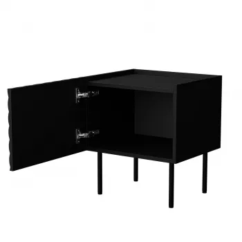 Nachtkastje Cama meble LUCCA, 2 stk., 47x40x52 cm, zwart, MDF/spaanplaat