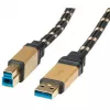 USB 3.0-kabel ROLINE GOLD type A M - B M 3,0 m