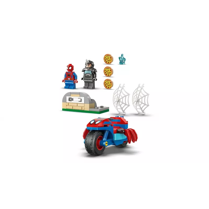 LEGO MARVEL 11206 Spidey op zijn motor tegen Rhino