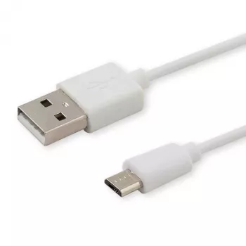 USB-kabel SAVIO CL-123 USB 2.0, USB A naar Micro-USB B, 1 m, wit