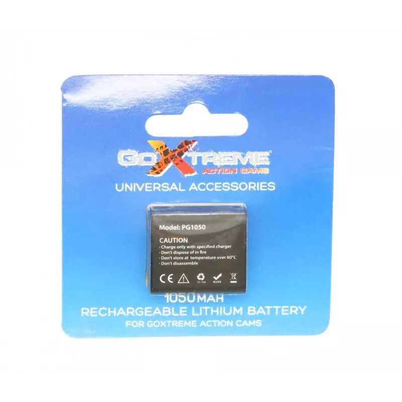 GoXtreme 1050mAh 3,7 V accu voor Rallye, Endurance, Discovery & Pioneer