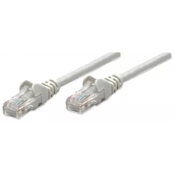 Intellinet netwerk-patchkabel, Cat5e, 1 m, grijs, CCA, U/UTP, PVC, RJ45, vergulde contacten, Snagless, Booted, levenslange garantie