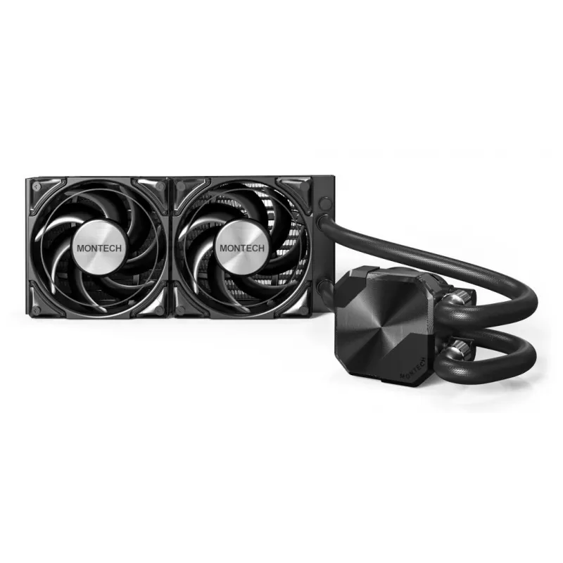 Montech HyperFlow Silent 240 processor all-in-one vloeistofkoeler 12 cm zwart 1 st.