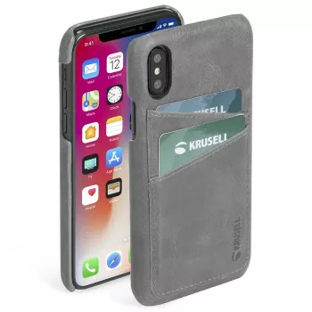 Hoesje Krusell Sunne iPhone XS Max Vintage grijs