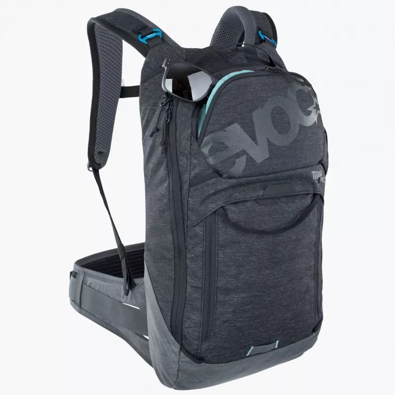 Fietsrugzak EVOC Trail Pro 10L Carbon grijs sport