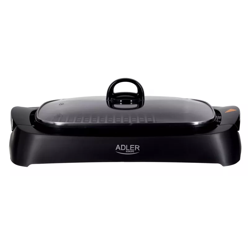 Tafel-elektrische grill Adler AD 6610, 3000 W, zwart, rechthoekig dual-zone rooster+plaat