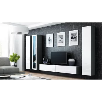Cama gesloten kast VIGO '180' 180/40/30 Sonoma-eiken/wit glanzend