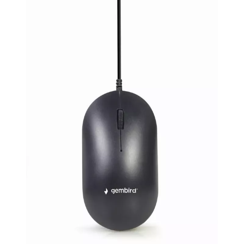 Bekabeld full-size toetsenbord met muis Gembird KBS-UML-01 — USB, QWERTY US, 104 toetsen, zwart