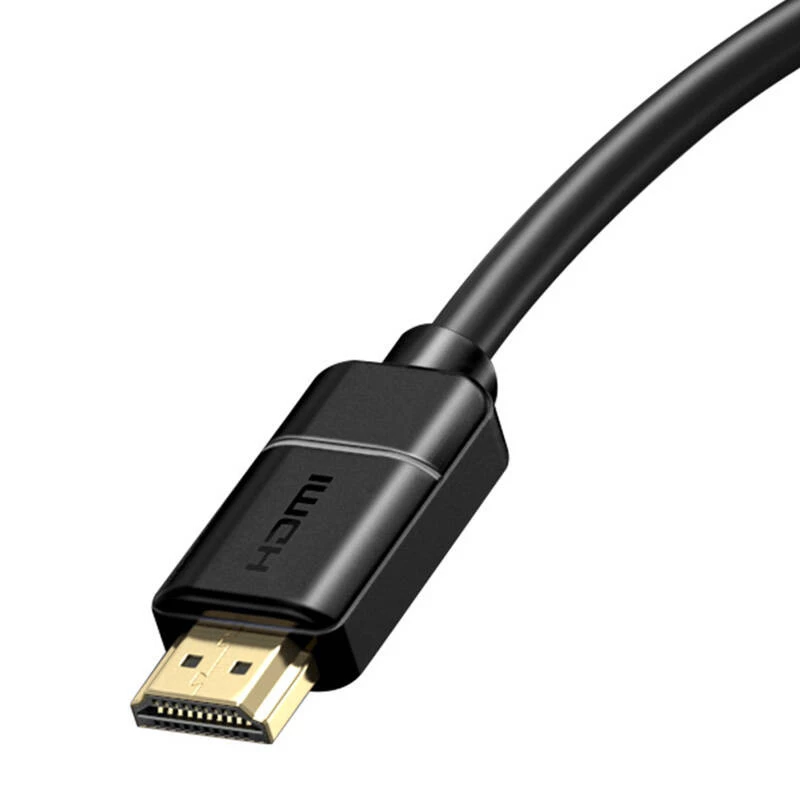 Baseus 2x HDMI 2.0 4K 30Hz kabel, 3D, HDR, 18 Gbit/s, 8 m (zwart)