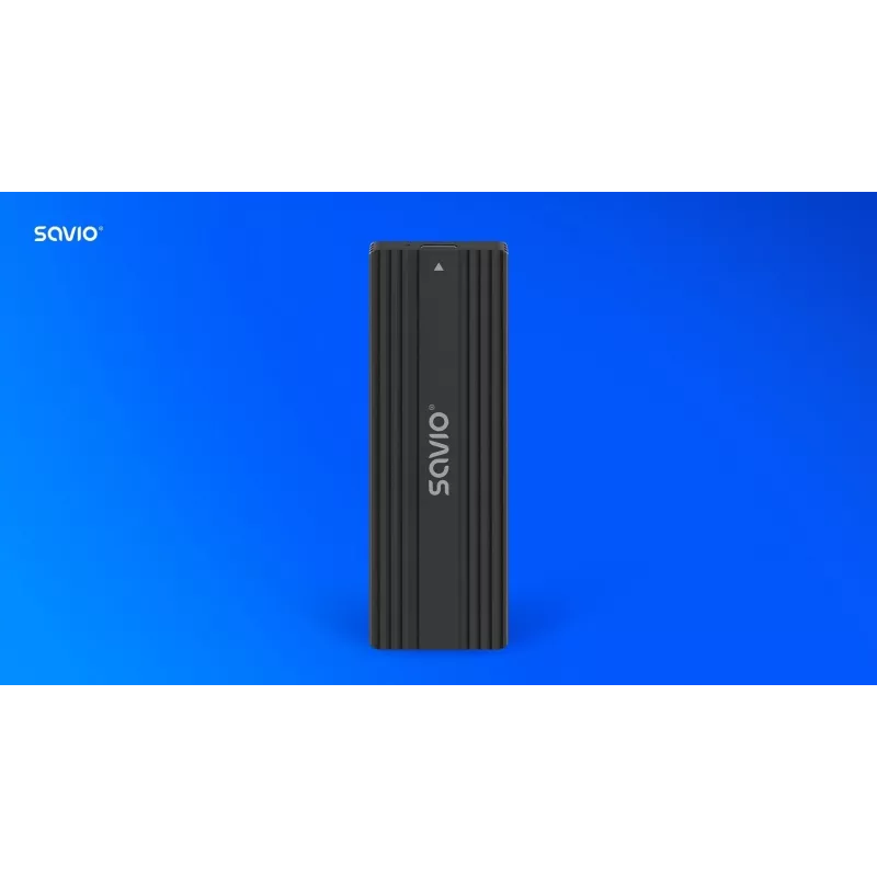 SSD-behuizing SAVIO AK-84 zwart voor M.2-schijven, USB 10 Gbit/s (Type-A / Type-C), aluminium + ABS