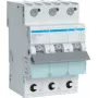 Hager MBS320. Nominale stroom: 20 A. Type: B-karakteristiek, aantal modules (max): 3 modules. Breedte: 52,5 mm, diepte: 70 mm, hoogte: 83,4 mm (MBS320)