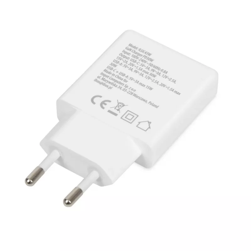 iBox ILUC43W oplader voor mobiele apparaten universeel wit AC indoor