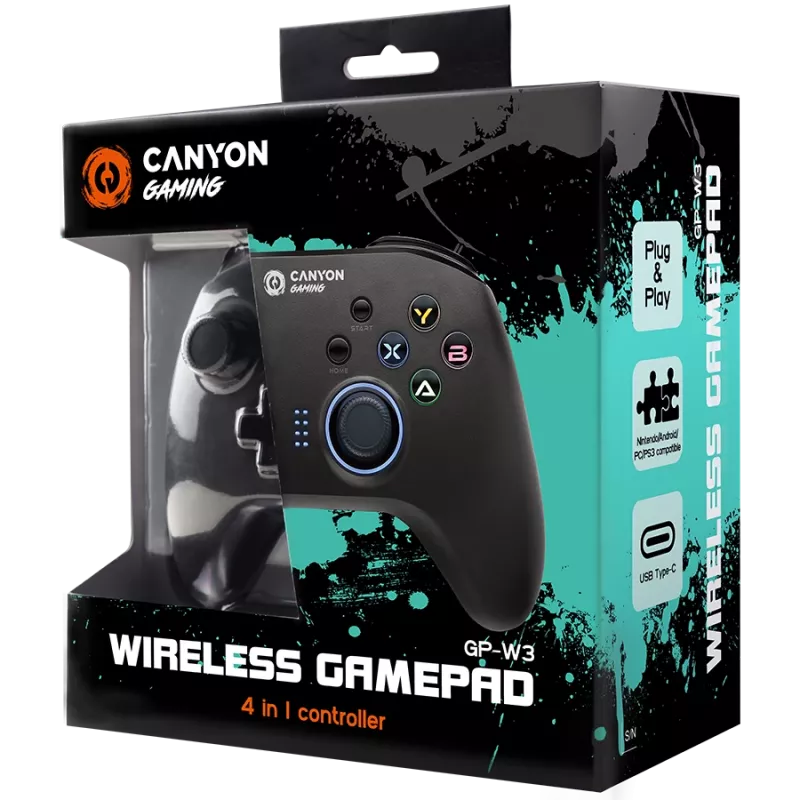 Joystick Canyon CND-GPW3 gaming-controller zwart
