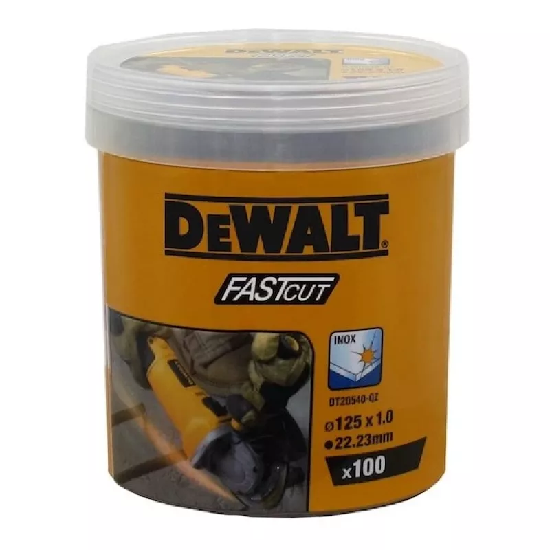 DeWalt DT20540-QZ Metal Target Inox doorslijpschijven 125 x 1,0 mm, verpakking van 100