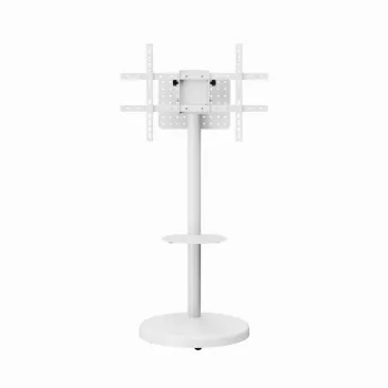 Vloer-TV-standaard GEMBIRD TVS-86TR-01-W voor 37–86 inch tv's, wit, zwenk- en kantelbaar, VESA 200x200–600x400, max. belasting 50 kg