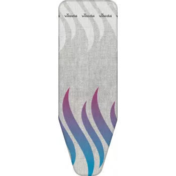 Strijkplankhoes VILEDA Total Reflect blauw grijs wit voor strijkplanken 1300 x 450 mm