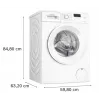 Frontlader wasmachine Bosch WGE02201PL — 8 kg, 1200 t/min, 55 l trommel, LED-display, inverter