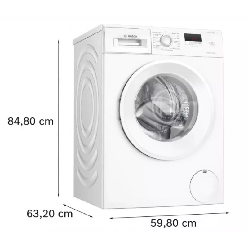 Frontlader wasmachine Bosch WGE02201PL — 8 kg, 1200 t/min, 55 l trommel, LED-display, inverter