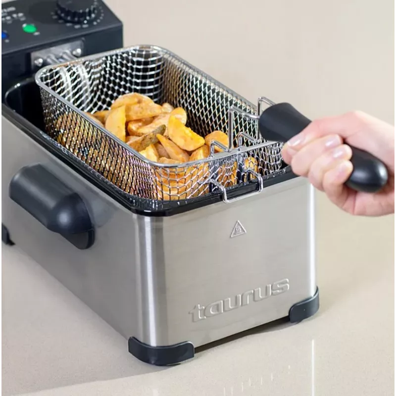 Friteuse Taurus Fry 3 Single – 3 L inhoud, 2000 W, RVS, instelbare thermostaat 150–190°C